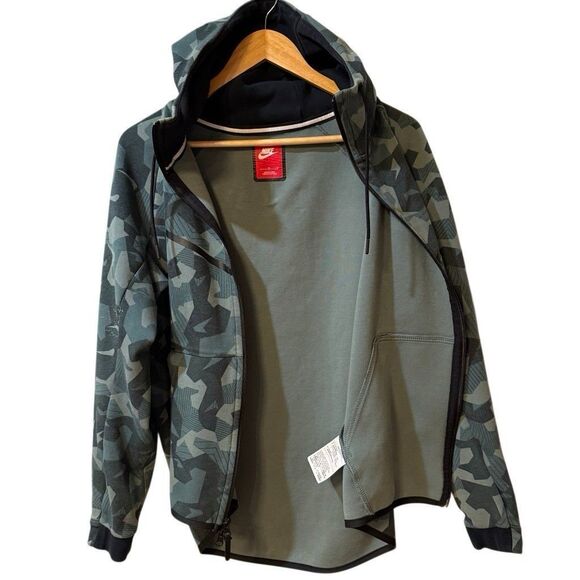 Nike Sportswear Tech Fleece Full Zip Hoodie Men Large Camo - Picture 9 of 9